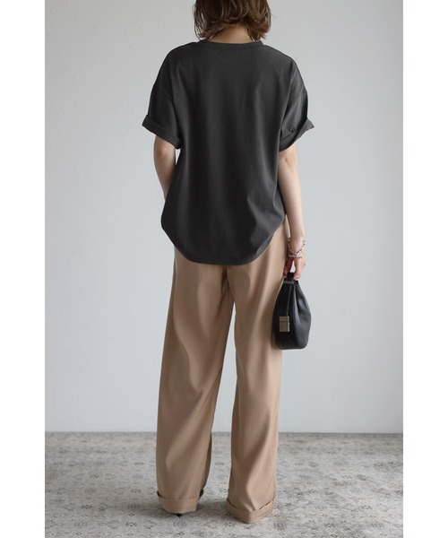 Bonjour Sagan（ボンジュールサガン）の「ツータックロールアップパンツ（スラックス・レディース・ベージュ/パープル/オレンジ・FREE）」の12枚目の写真