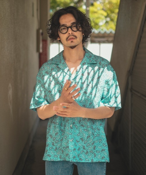 improves(インプローブス)の「【improves】梨地 総柄 オープンカラー 半袖シャツ(シャツ/ブラウス・メンズ・キャメル/ターコイズブルー/チャコール/ホワイト/オレンジ・X-LARGE/MEDIUM/LARGE)」の16枚目の写真