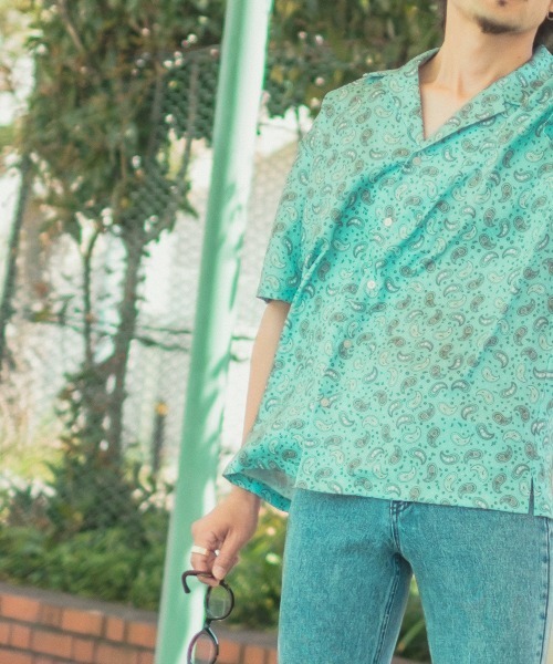 improves(インプローブス)の「【improves】梨地 総柄 オープンカラー 半袖シャツ(シャツ/ブラウス・メンズ・キャメル/ターコイズブルー/チャコール/ホワイト/オレンジ・X-LARGE/MEDIUM/LARGE)」の18枚目の写真