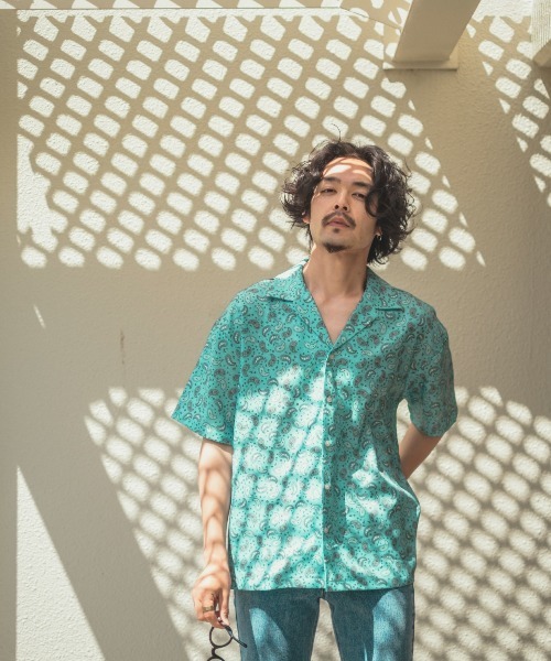 improves(インプローブス)の「【improves】梨地 総柄 オープンカラー 半袖シャツ(シャツ/ブラウス・メンズ・キャメル/ターコイズブルー/チャコール/ホワイト/オレンジ・X-LARGE/MEDIUM/LARGE)」の20枚目の写真