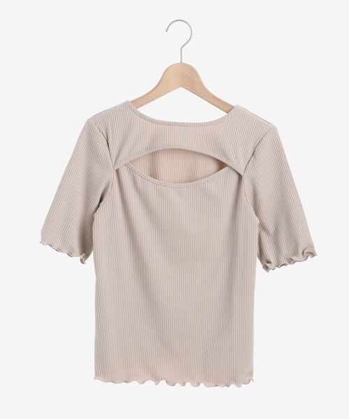 MAJESTIC LEGON(マジェスティックレゴン)の「2wayオープントップス(Tシャツ/カットソー・レディース・アイボリー/ブラック/ベージュ・MEDIUM)」の3枚目の写真