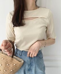 MAJESTIC LEGON | 2wayオープントップス(Tシャツ/カットソー)
