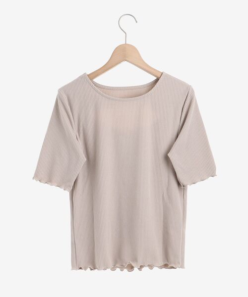 MAJESTIC LEGON(マジェスティックレゴン)の「2wayオープントップス(Tシャツ/カットソー・レディース・アイボリー/ブラック/ベージュ・MEDIUM)」の8枚目の写真