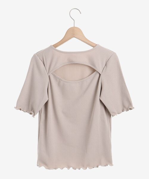 MAJESTIC LEGON(マジェスティックレゴン)の「2wayオープントップス(Tシャツ/カットソー・レディース・アイボリー/ブラック/ベージュ・MEDIUM)」の12枚目の写真