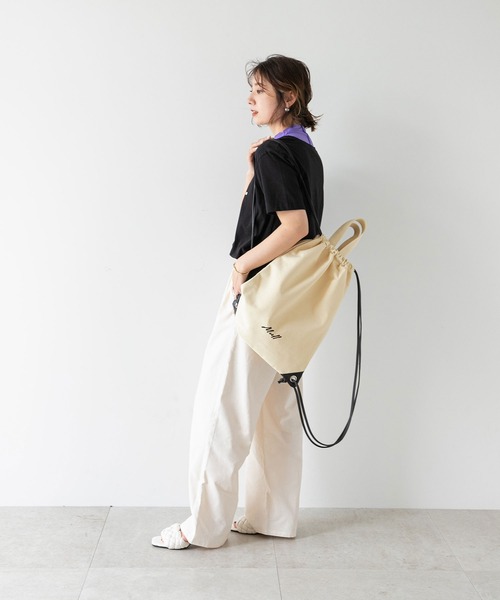 rectangle（レクタングル）の「2WAYキャンバスナップサック/トートバッグ（トートバッグ・レディース・アイボリー・FREE）」の10枚目の写真