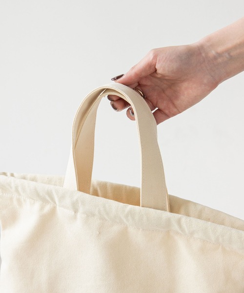 rectangle（レクタングル）の「2WAYキャンバスナップサック/トートバッグ（トートバッグ・レディース・アイボリー・FREE）」の9枚目の写真