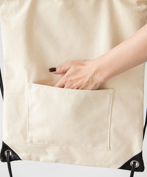 rectangle（レクタングル）の「2WAYキャンバスナップサック/トートバッグ（トートバッグ・レディース・アイボリー・FREE）」の13枚目の写真