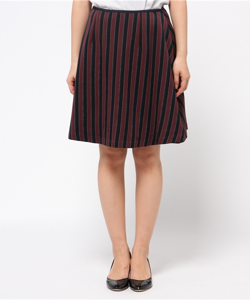 LOUNGEDRESS（ラウンジドレス）の「レジメンカラースカート（スカート・レディース・ボルドー・1/0）」の2枚目の写真