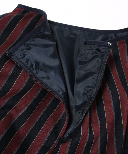 LOUNGEDRESS（ラウンジドレス）の「レジメンカラースカート（スカート・レディース・ボルドー・1/0）」の8枚目の写真