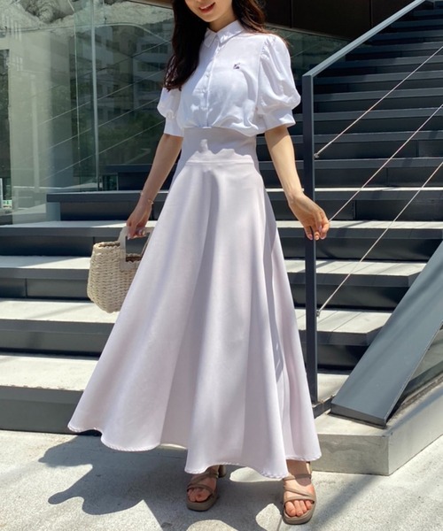 one after another NICE CLAUP（ワンアフターアナザーナイスクラップ）の「ロゴ刺繍袖ボリュームブラウス（シャツ/ブラウス・レディース・オフホワイト/ブラック/ベージュ・FREE）」の19枚目の写真