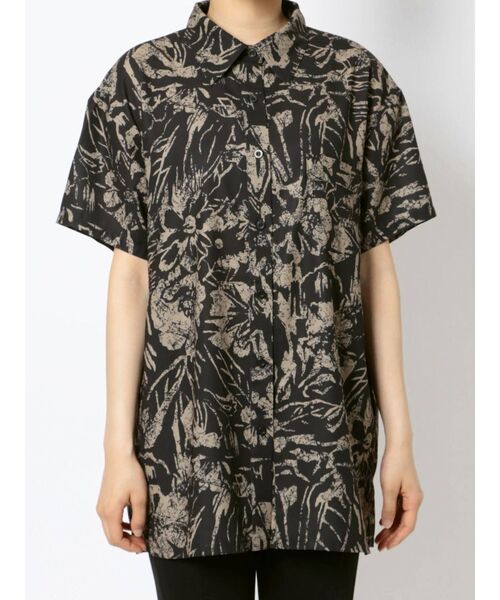 EVRIS（エヴリス）の「original flower ハーフスリーブシャツ【セットアップ着用可能】（シャツ/ブラウス・レディース・ブラック/イエロー/グリーン・FREE）」の22枚目の写真