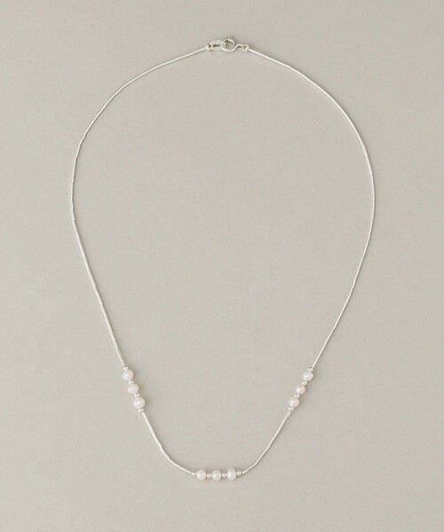 Aresense（アーセンス）の「Harpo/アルポ Liquid silver and pearl beads necklace/リキッドシルバー×パールネックレス（ネックレス・レディース・シルバー・ONE SIZE）」の6枚目の写真
