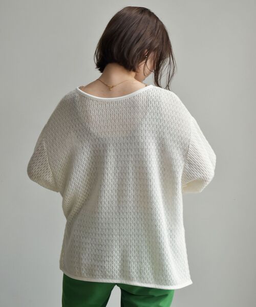 RETRO GIRL（レトロガール）の「スカシリボン２WAYカーデ（Tシャツ/カットソー・レディース・ブラウン/ブラック/グリーン/ホワイト・FREE）」の11枚目の写真