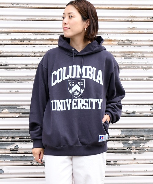 (ラッセル) Russell レディース フード付き Nano 中綿入り ジャケット アウター PC4110 (アイロン) 00s ラッセル 両面 プリント スウェット フード パーカー メンズ