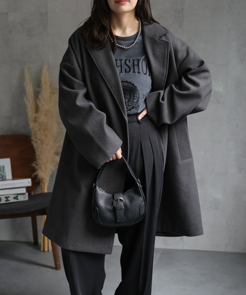 東京スタイル　昭和レトロ　ロングチェスターコート ウールモッサ ロングチェスターコート(チェスターコート) | MK