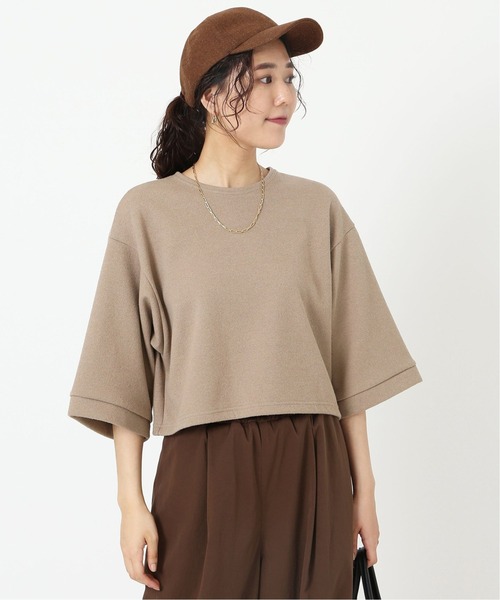 IENA(イエナ)の「ブークレーダンボールショートTシャツ(Tシャツ/カットソー・レディース・ベージュ/ホワイト/ブラック・FREE)」の3枚目の写真