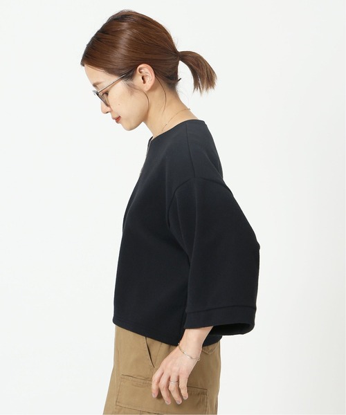 IENA(イエナ)の「ブークレーダンボールショートTシャツ(Tシャツ/カットソー・レディース・ベージュ/ホワイト/ブラック・FREE)」の2枚目の写真