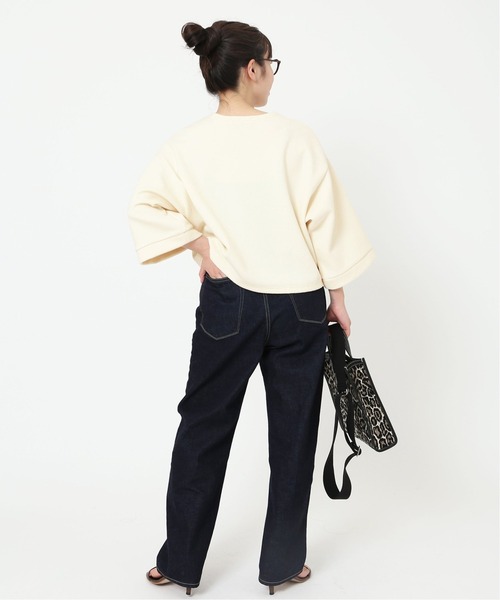 IENA(イエナ)の「ブークレーダンボールショートTシャツ(Tシャツ/カットソー・レディース・ベージュ/ホワイト/ブラック・FREE)」の11枚目の写真