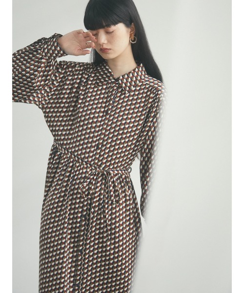 armonia（アルモニーア）の「armonia.レトロ柄リラックスワンピース（ワンピース・レディース・バーガンディー/ブラック/ネイビー・FREE）」の9枚目の写真