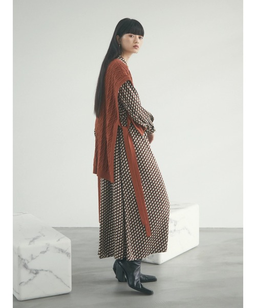 armonia（アルモニーア）の「armonia.レトロ柄リラックスワンピース（ワンピース・レディース・バーガンディー/ブラック/ネイビー・FREE）」の16枚目の写真