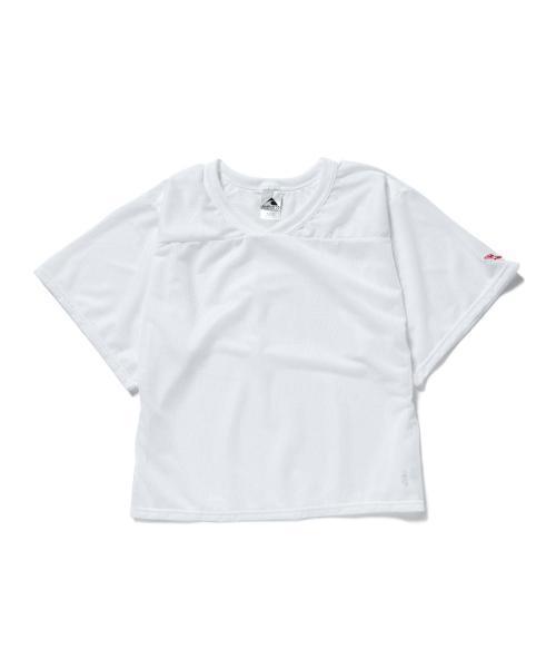 BEAMS BOY(ビームスボーイ)の「AUGUSTA SPORTSWEAR / メッシュ トップス(Tシャツ/カットソー・レディース・ホワイト/ネイビー・ONE SIZE)」の3枚目の写真