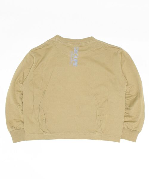 GROOVY COLORS(グルービーカラーズ)の「天竺 HSA マンドゥ 長袖 Tシャツ(Tシャツ/カットソー・キッズ・ホワイト/チャコールグレー/ライトカーキ・100/110/120)」の4枚目の写真