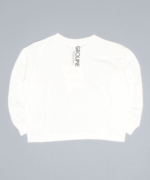 GROOVY COLORS(グルービーカラーズ)の「天竺 HSA マンドゥ 長袖 Tシャツ(Tシャツ/カットソー・キッズ・ホワイト/チャコールグレー/ライトカーキ・100/110/120)」の5枚目の写真