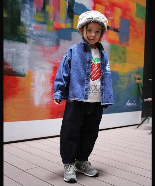 GROOVY COLORS(グルービーカラーズ)の「天竺 HSA マンドゥ 長袖 Tシャツ(Tシャツ/カットソー・キッズ・ホワイト/チャコールグレー/ライトカーキ・100/110/120)」の9枚目の写真
