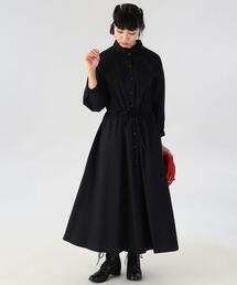 R-H454/agnes b. カットソーワンピース ドレス 蝶柄 40 紺 near.nippon (ニアー ニッポン)＞コード刺繍ワンピース