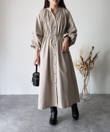 Riberry | タックボリューム袖ワンピース(ワンピース)