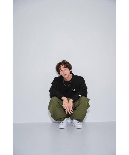 MLB（メジャーリーグベースボール）の「【WEB限定】【別注】＜MLB×GLR or＞フロッキー プリント 長袖スウェット -ユニセックス-（スウェット・メンズ・ブラック/ダークグリーン/グレー・S/M/L/XL）」の4枚目の写真