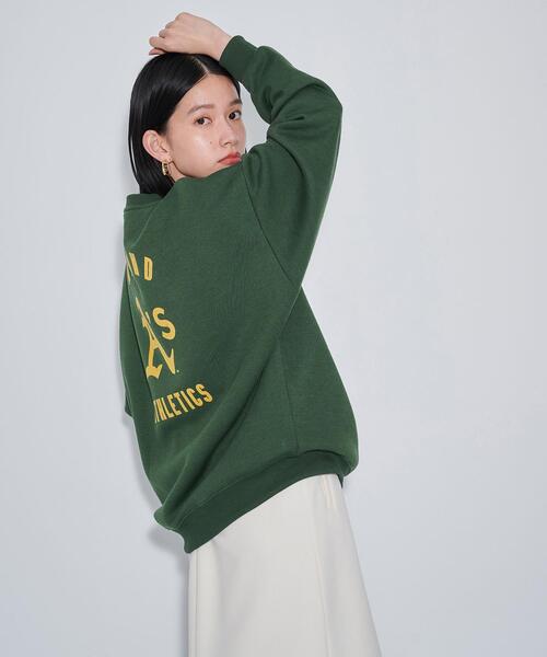 MLB（メジャーリーグベースボール）の「【WEB限定】【別注】＜MLB×GLR or＞フロッキー プリント 長袖スウェット -ユニセックス-（スウェット・メンズ・ブラック/ダークグリーン/グレー・S/M/L/XL）」の11枚目の写真