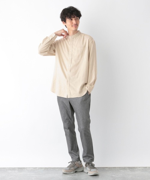 GLOBAL WORK(グローバルワーク)の「やわらかリッチネル/バンドカラー/270100(シャツ/ブラウス・メンズ・ブラック/ベージュ/オフホワイト/ブルー系その他/オレンジ系その他・SMALL/MEDIUM/LARGE/X-LARGE)」の20枚目の写真