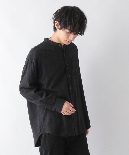 GLOBAL WORK(グローバルワーク)の「やわらかリッチネル/バンドカラー/270100(シャツ/ブラウス・メンズ・ブラック/ベージュ/オフホワイト/ブルー系その他/オレンジ系その他・SMALL/MEDIUM/LARGE/X-LARGE)」の6枚目の写真