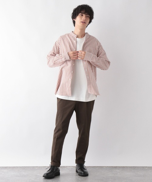 GLOBAL WORK(グローバルワーク)の「やわらかリッチネル/バンドカラー/270100(シャツ/ブラウス・メンズ・ブラック/ベージュ/オフホワイト/ブルー系その他/オレンジ系その他・SMALL/MEDIUM/LARGE/X-LARGE)」の17枚目の写真