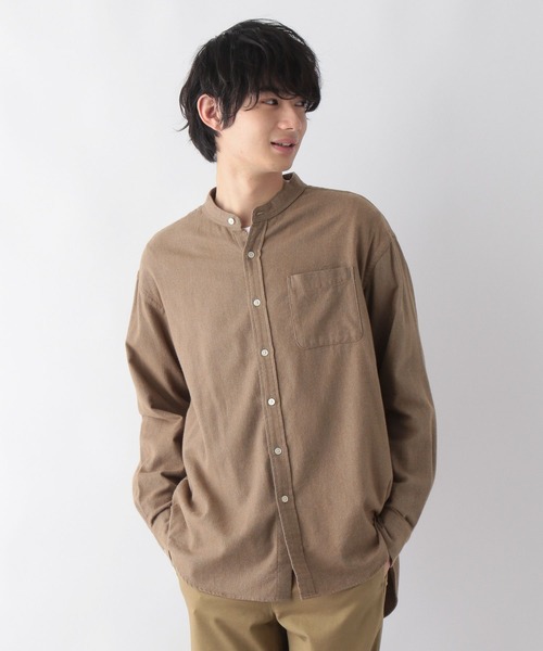 GLOBAL WORK(グローバルワーク)の「やわらかリッチネル/バンドカラー/270100(シャツ/ブラウス・メンズ・ブラック/ベージュ/オフホワイト/ブルー系その他/オレンジ系その他・SMALL/MEDIUM/LARGE/X-LARGE)」の10枚目の写真