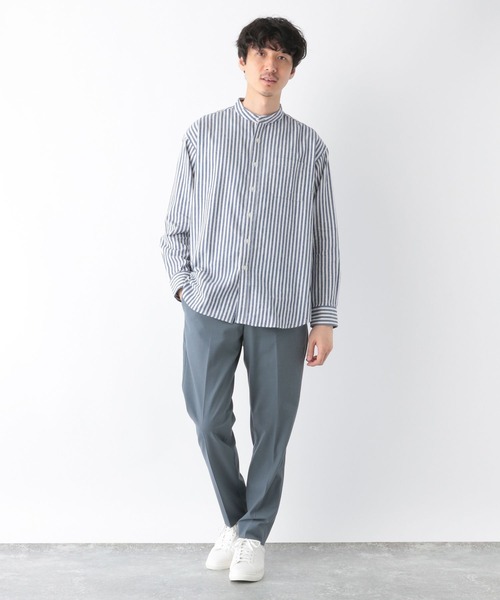 GLOBAL WORK(グローバルワーク)の「やわらかリッチネル/バンドカラー/270100(シャツ/ブラウス・メンズ・ブラック/ベージュ/オフホワイト/ブルー系その他/オレンジ系その他・SMALL/MEDIUM/LARGE/X-LARGE)」の7枚目の写真