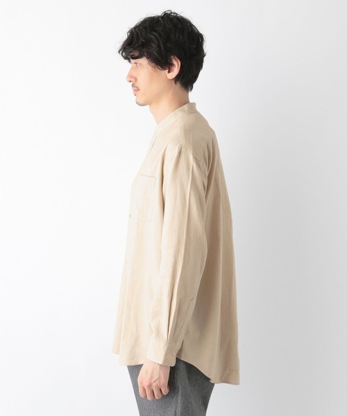 GLOBAL WORK(グローバルワーク)の「やわらかリッチネル/バンドカラー/270100(シャツ/ブラウス・メンズ・ブラック/ベージュ/オフホワイト/ブルー系その他/オレンジ系その他・SMALL/MEDIUM/LARGE/X-LARGE)」の22枚目の写真