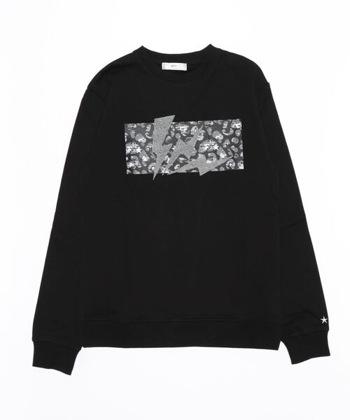 L.H.P Private Brand(エルエイチピープライベートブランド)の「qwerty /Beads Como Sweat Pullover(スウェット・メンズ・グレー/ブラック・M/L/XL)」の2枚目の写真