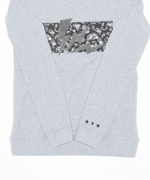 L.H.P Private Brand(エルエイチピープライベートブランド)の「qwerty /Beads Como Sweat Pullover(スウェット・メンズ・グレー/ブラック・M/L/XL)」の3枚目の写真