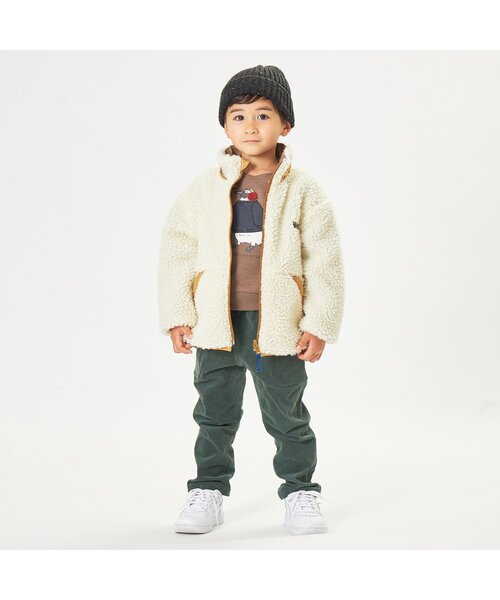 F.O.KIDS（エフオーキッズ）の「リバーシブルマウンテンジャケット_ウォッシャプル（ダウンジャケット/コート・キッズ・ブラウン/カーキ/イエロー/ブルー/アイボリー・90/100/110/120/80/130/95/140）」の6枚目の写真