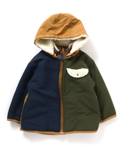 F.O.KIDS（エフオーキッズ）の「リバーシブルマウンテンジャケット_ウォッシャプル（ダウンジャケット/コート・キッズ・ブラウン/カーキ/イエロー/ブルー/アイボリー・90/100/110/120/80/130/95/140）」の13枚目の写真