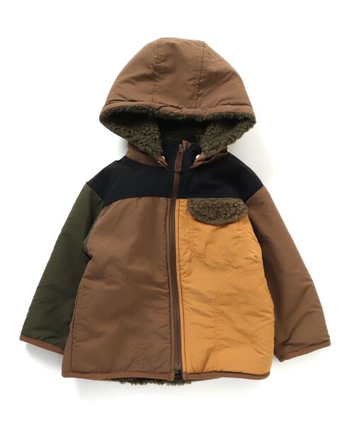 F.O.KIDS（エフオーキッズ）の「リバーシブルマウンテンジャケット_ウォッシャプル（ダウンジャケット/コート・キッズ・ブラウン/カーキ/イエロー/ブルー/アイボリー・90/100/110/120/80/130/95/140）」の14枚目の写真