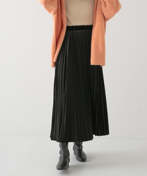 ITEMS URBANRESEARCH（アイテムズ アーバンリサーチ）の「ベロアプリーツスカート（スカート・レディース・ブラック/グリーン/ライトベージュ・FREE）」の15枚目の写真