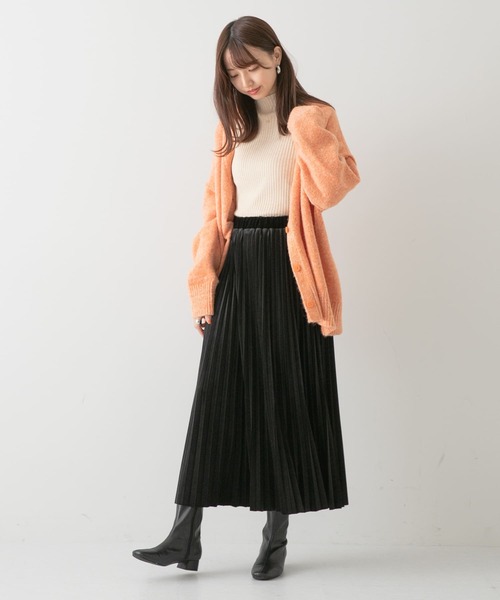 ITEMS URBANRESEARCH（アイテムズ アーバンリサーチ）の「ベロアプリーツスカート（スカート・レディース・ブラック/グリーン/ライトベージュ・FREE）」の19枚目の写真