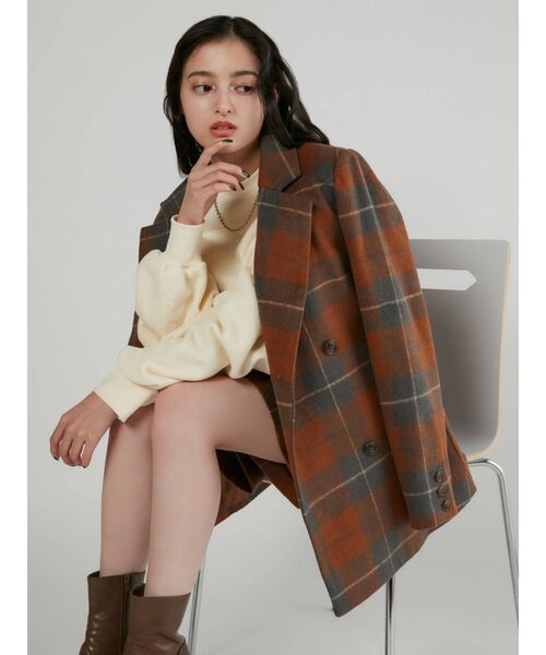 MURUA（ムルーア）の「ダブルテーラードジャケット（テーラードジャケット・レディース・モカ/その他1・FREE）」の6枚目の写真