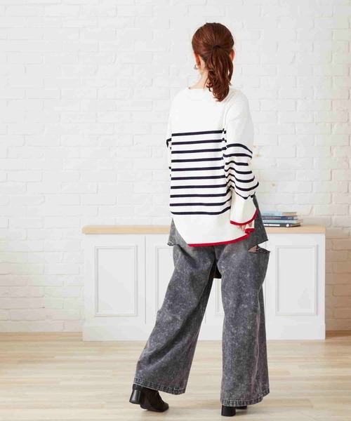 acro（アクロ）の「サイドスリットデニム/AC2705（デニムパンツ・レディース・ライトブルー/ブルー/グレー・S/M）」の13枚目の写真