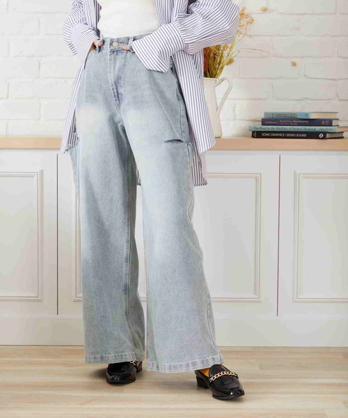 acro（アクロ）の「サイドスリットデニム/AC2705（デニムパンツ・レディース・ライトブルー/ブルー/グレー・S/M）」の16枚目の写真