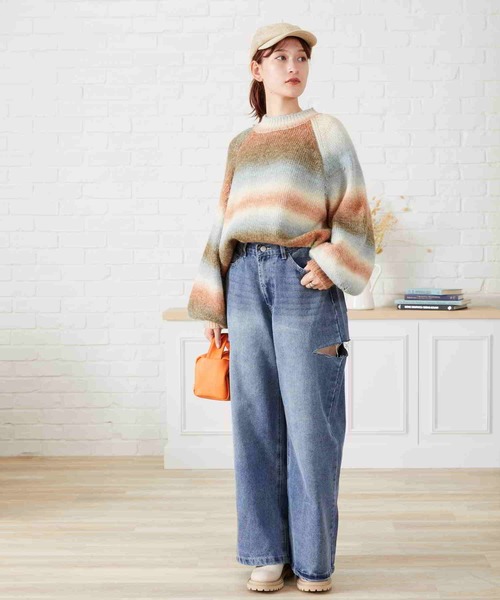 acro（アクロ）の「サイドスリットデニム/AC2705（デニムパンツ・レディース・ライトブルー/ブルー/グレー・S/M）」の18枚目の写真