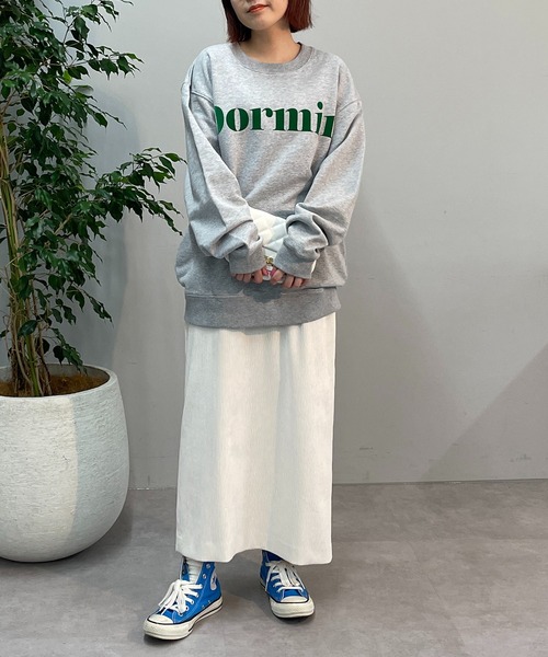 un dix cors(アンディコール)の「シーズンライクなコーデュロイ素材のスカート コーデュロイナロースカート(スカート・レディース・アイボリー/ピンク/チャコールグレー・FREE)」の5枚目の写真